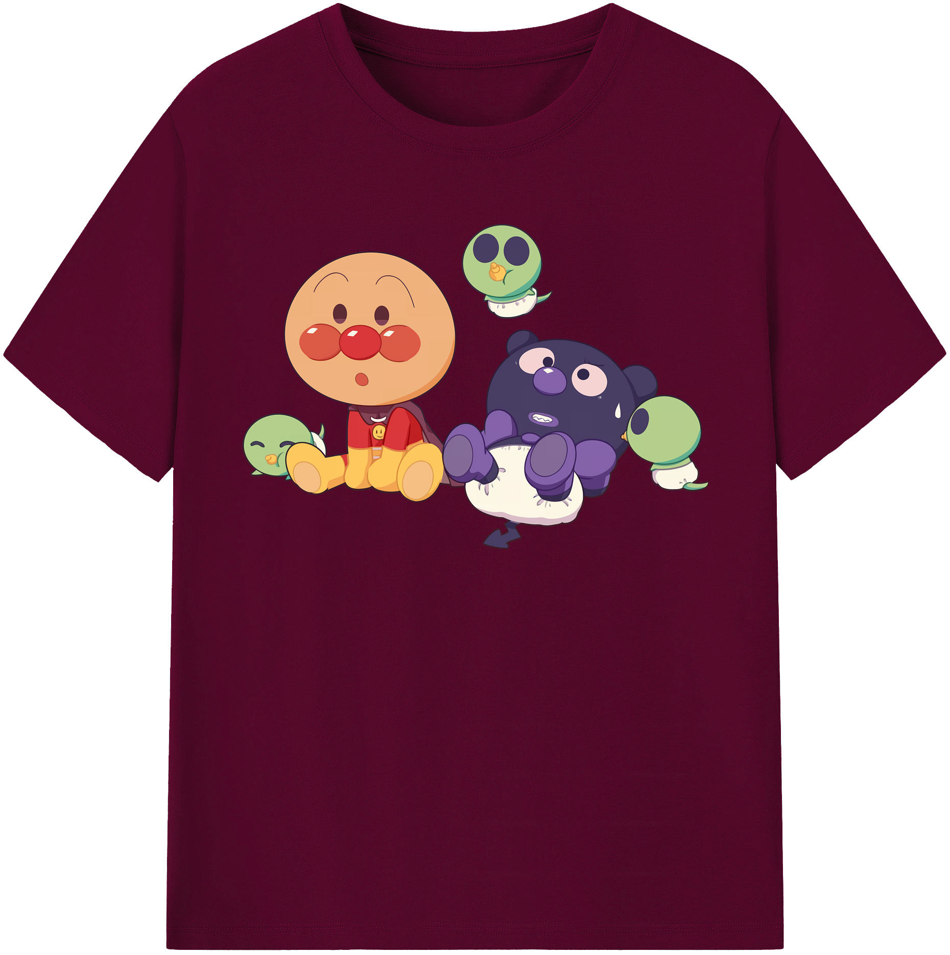 （画像用） アンパンマン Anpanman レディースカジュアルプリントTシャツ（綿100％）